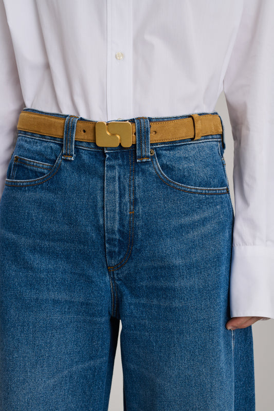 Ceinture Ninon - Camel/Ocre - Cuir - Femme