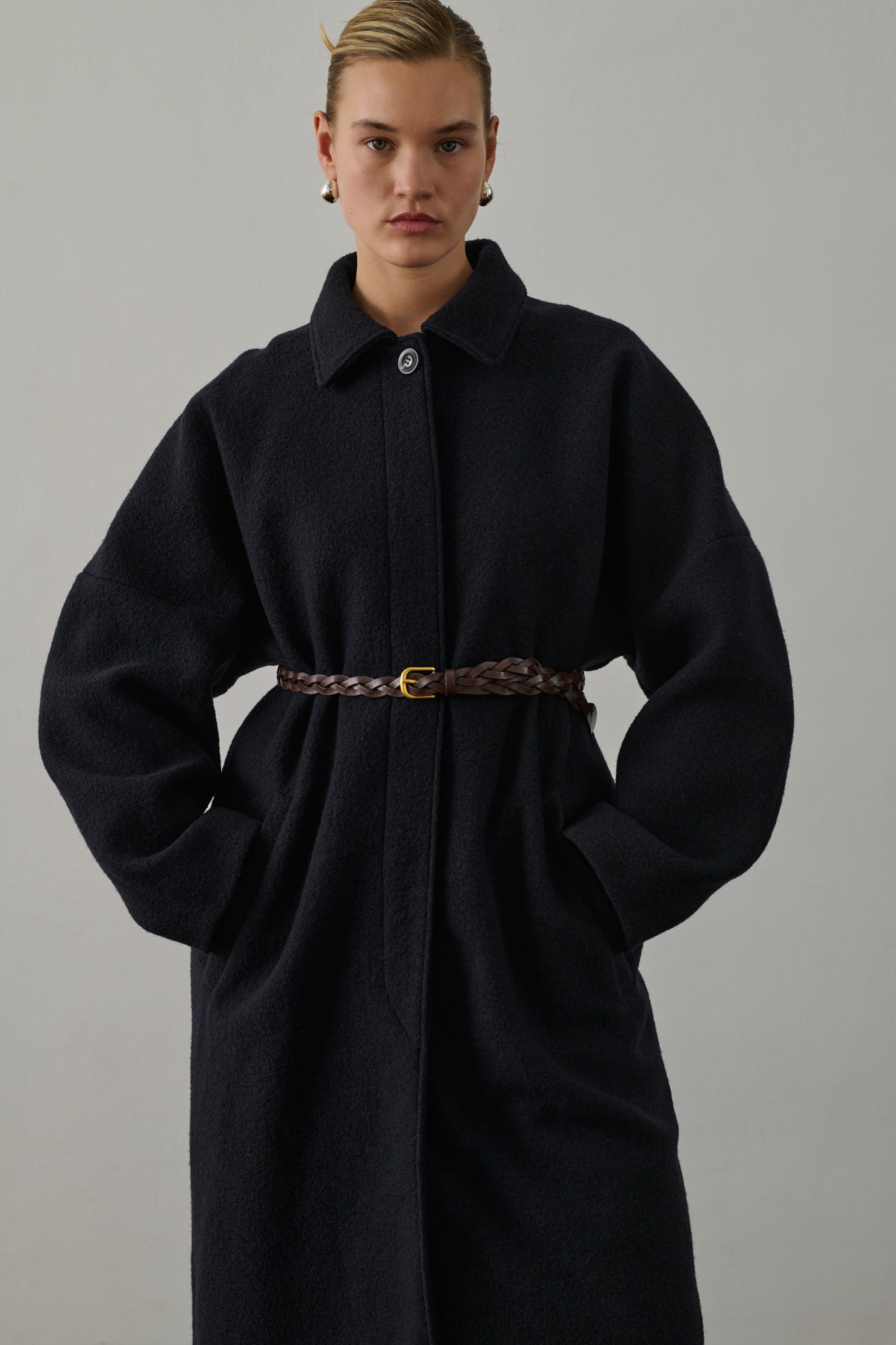 Ceinture Gallic - Chocolat - Cuir - Femme