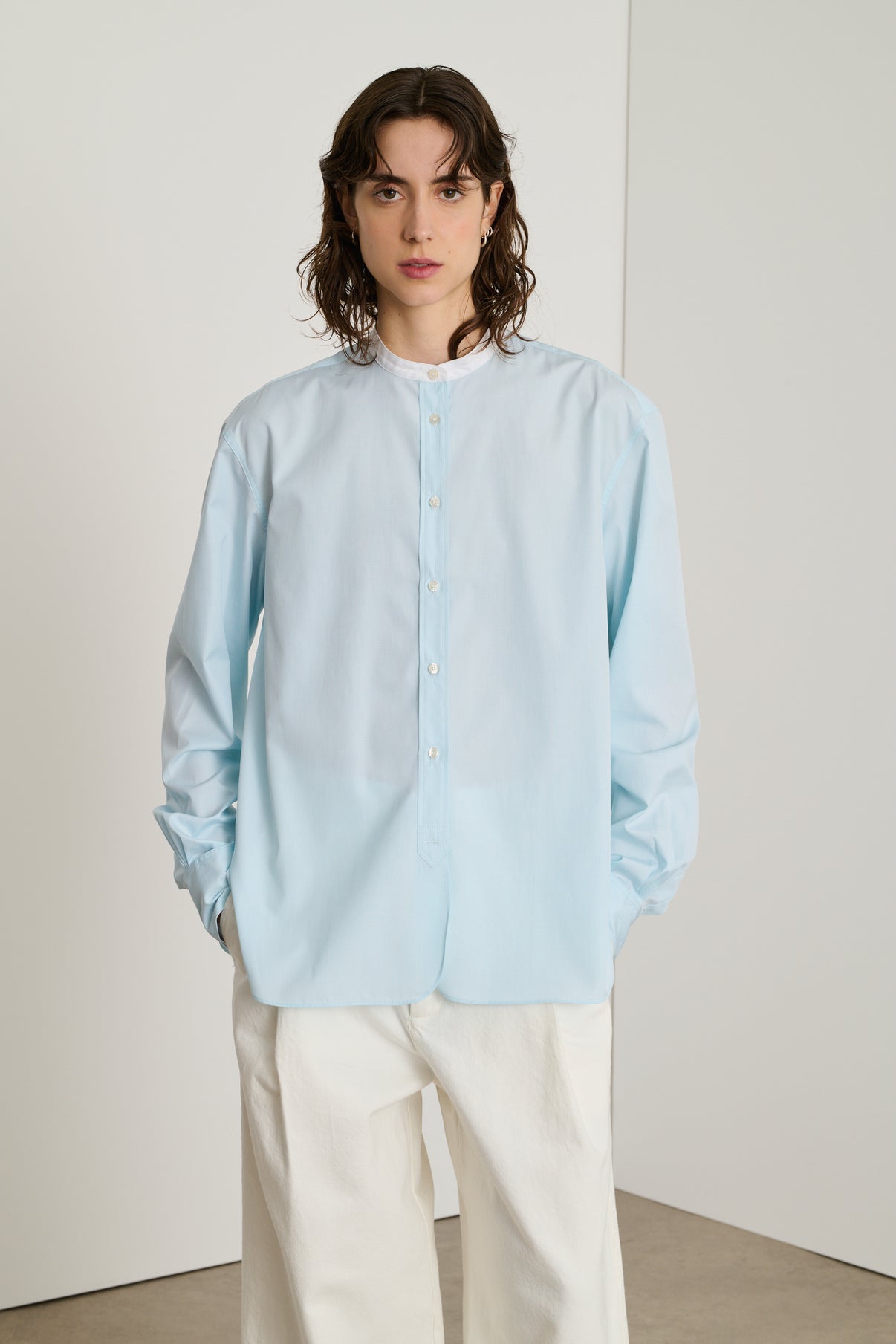 Chemise Bermudes - Bleu Opâle - Coton - Femme vue 2