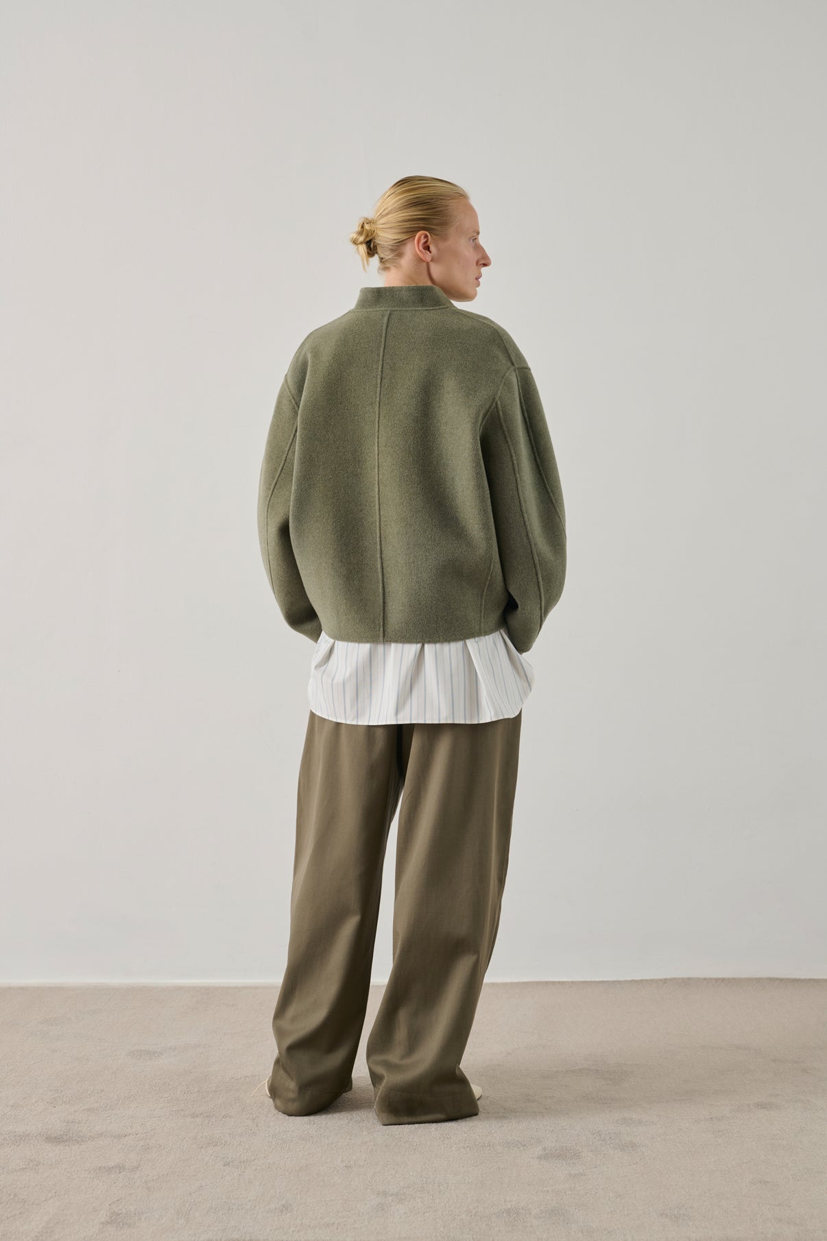 Manteau Windsor - Gris/Vert - Double face - Femme vue 2