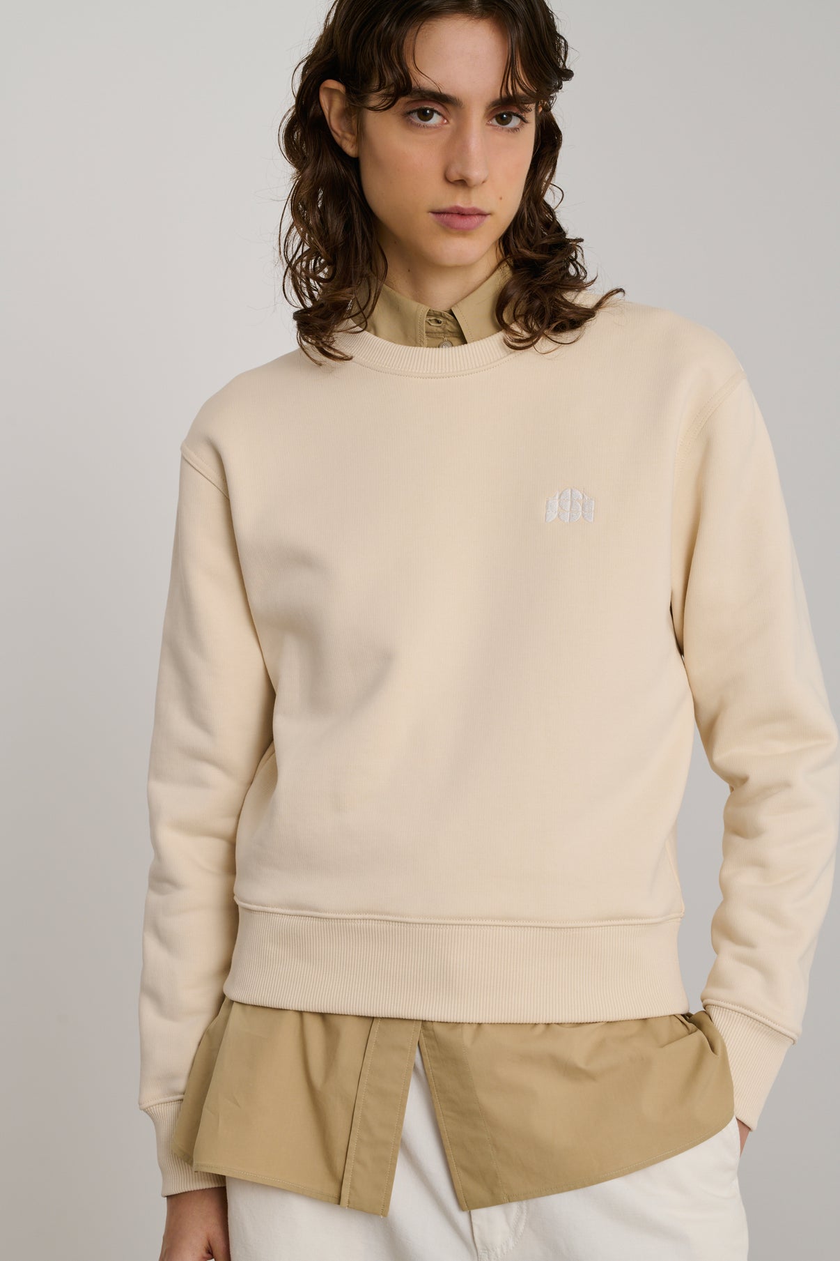 Sweatshirt Donatien - Crème - Coton - Femme vue 2