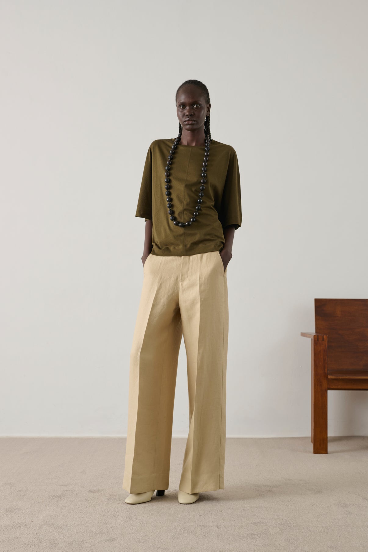 Tee-Shirt Helsinki - Kaki/Bronze - Coton - Femme vue 1